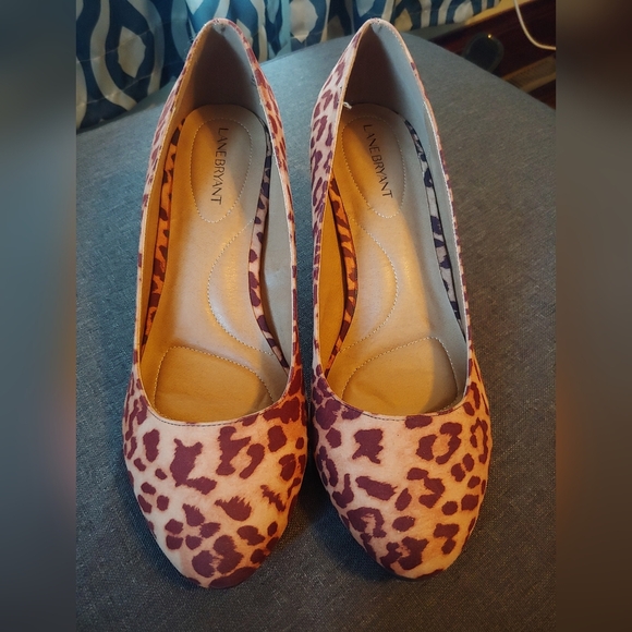 Lane Bryant Leopard Cloud Heels - Picture 1 of 7